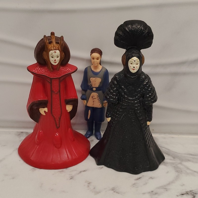 Vintage 1999 Star Wars Ep 1  Phantom Menace Queen Amidala & Padmé Figure Lot (3)