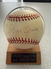 Hank Aaron autographed baseball - 755 Career HR's
