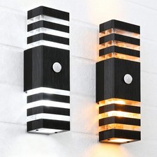 6 Tier Outdoor Up Down Led PIR Motion Sensor Wall Light Garden Front Door Lamp