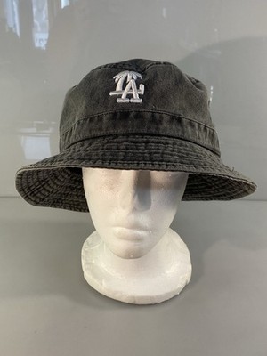 Newhattan LA EMBROIDERED BUCKET HAT Cool Ultra-Lightweight Grey Jean Sz L/XL