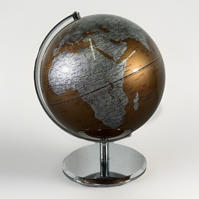 Drexel Heritage Two-Tone Gold/Silver Globe 12'' Tall