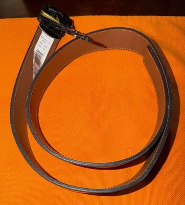 NWT BOSCA BLACK LEATHER BELT SZ 36