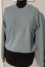 Izod Vintage Men's Label Mono Color Argyle Sweater Medium