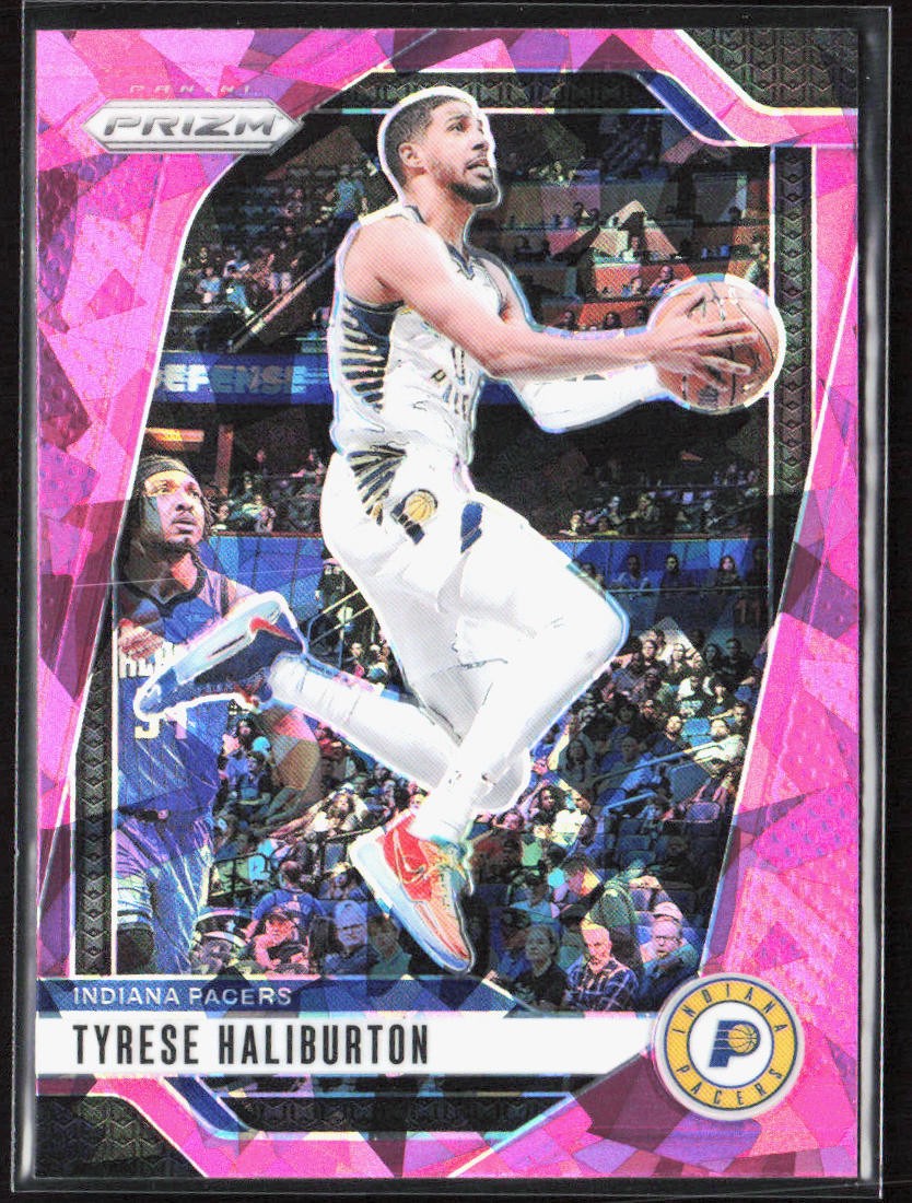 2024-25 Panini Prizm Tyrese Haliburton Pink Ice #99 Pacers | eBay