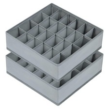 Sock Drawer Organizer Divider 2 Packs Underwear Organizer, 24 Cell Closet Org...