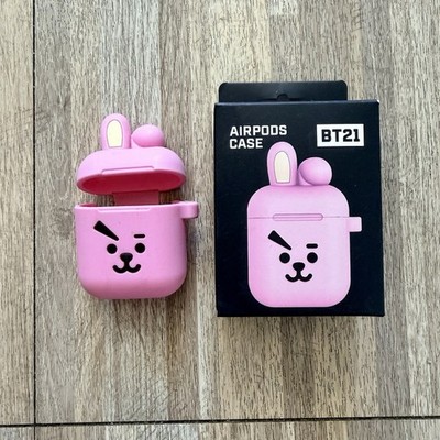 BT21 BTS Line Friends Cooky pink silicone AirPods case gen 1 and 2