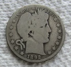 1892-O 50C Barber Silver Half Dollar Rare Key Date New Orleans O Mint Good / VG