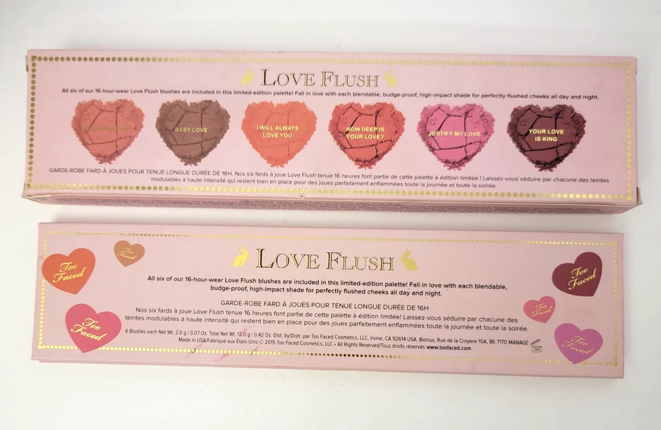 TOO FACED LOVE FLUSH Long-Lasting 16-Hour Blush Wardrobe 6 SHADES (DISCONTINUED) - Image 4 of 4
