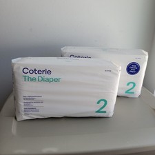 Lot of 2 Coterie The Diaper Disposable Diapers Size 2 10-16 Lbs 2 packs 31 Count