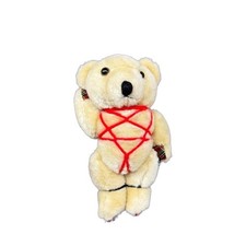 Vintage Simple Symbols Novelty Bondage Plush Teddy Bear Gag Gift
