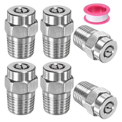#ad 6 PCS Pressure Washer Surface Clean Tips 40 Degree 1 4 NPT 1mm Orifice $23.85