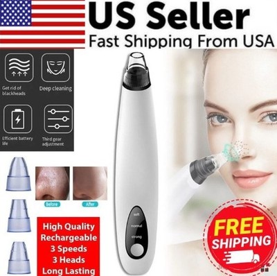 Electric Blackhead Remover Cleaner Face Diamond Pore Vacuum Suction White Head