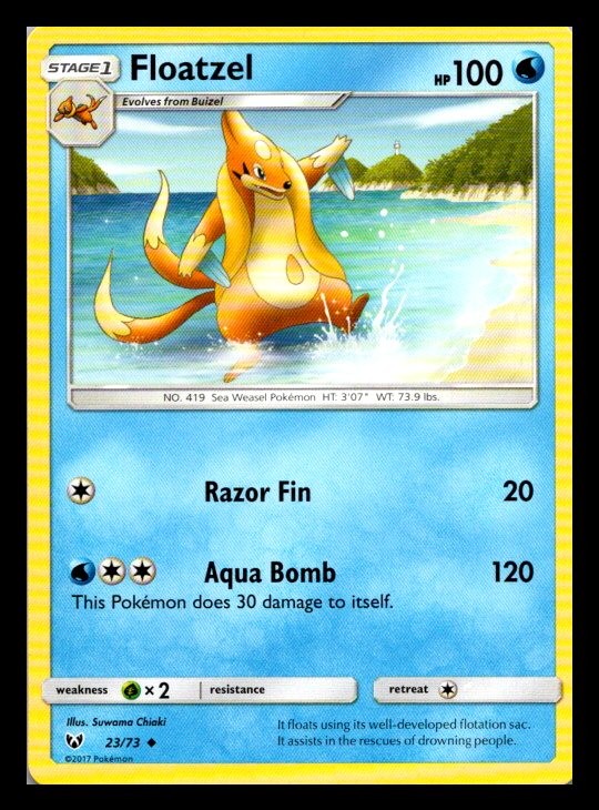 Floatzel Shining Legends 23/73 NM
