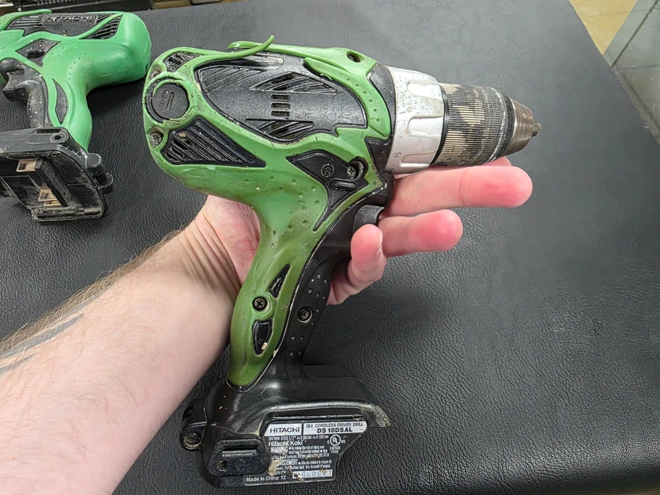 Hitachi 2pc 18V tool WH18DSAL  1/4" impact driver DS18DSAL 1/2" drill no battery - Image 4 of 4