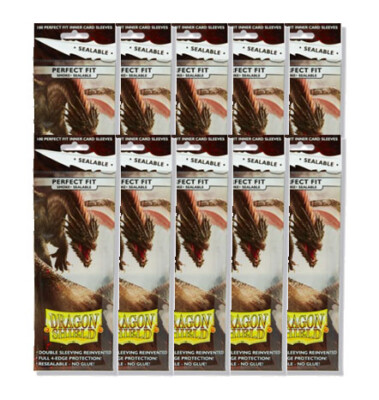 BUNDLE 10x100 Dragon Shield Standard Perfect Fit Sleeves SMOKE Sealable #13223