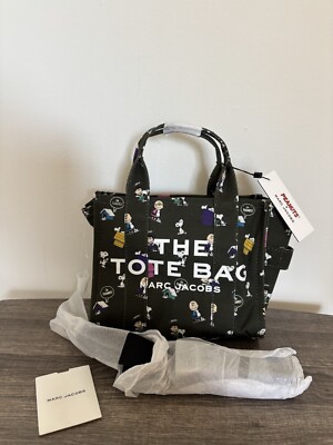 NWT! Peanuts x Marc Jacobs The Tote Bag Dark Green Multi Bag! FREE SHIPPING!