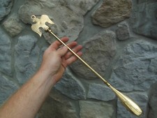 Vintage 19.5" Solid Brass Mid Century American Eagle Shoe Horn