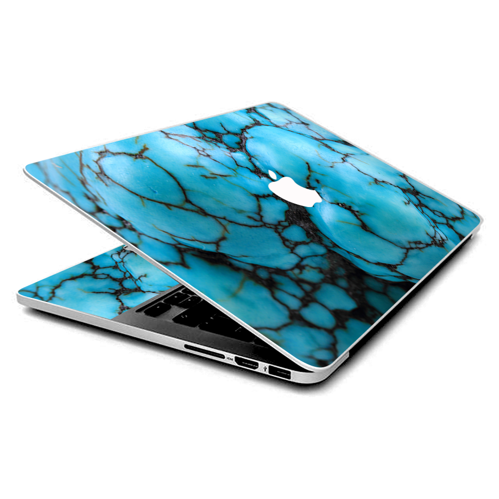 Skin Protecteur Vinyle Pour MacBook Pro 15 Pouces Retina Motif Marbre Bleu