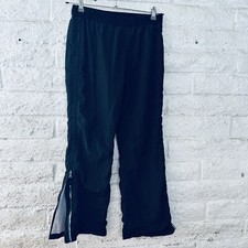 Elie Tahari Size S Tracksuit Pants Sweatpants Casual Sports Black Net Lined