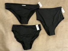 3 x Gap Women Swim Bikini Bottom Black NWT Size Medium