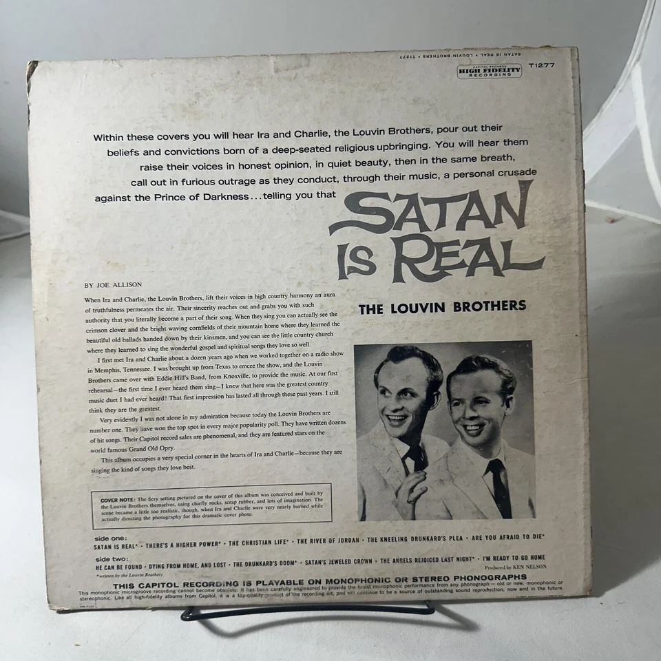 The Louvin Brothers – Satan Is Real 1959 1st Capitol T-1177 VG+/VG Foto 4 de 4