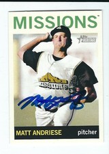 Autographed 2013 Topps Heritage Matt Andriese  MiLB card #142 with COA