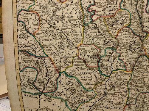 1707 de l'Isle/P. Mortero: Civitas Leucorum... Mapa de la Diócesis de Toul, Francia - Imagen 5 de 7