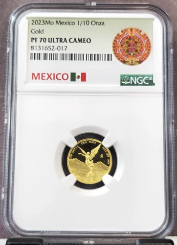 2023 MEXICO GOLD 1/10 ONZA LIBERTAD NGC PF 70 ULTRA CAMEO RARE GEM PROOF