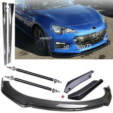 Carbon Fiber Front Bumper Rear Splitter Spoiler Side Skirt For Subaru Brz P