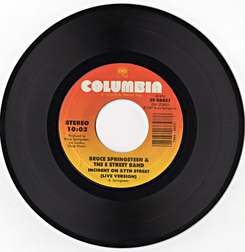 Bruce Springsteen - Fire / Incident on 57th Street (Live Version), 7” NEAR MINT! - Picture 4 of 4