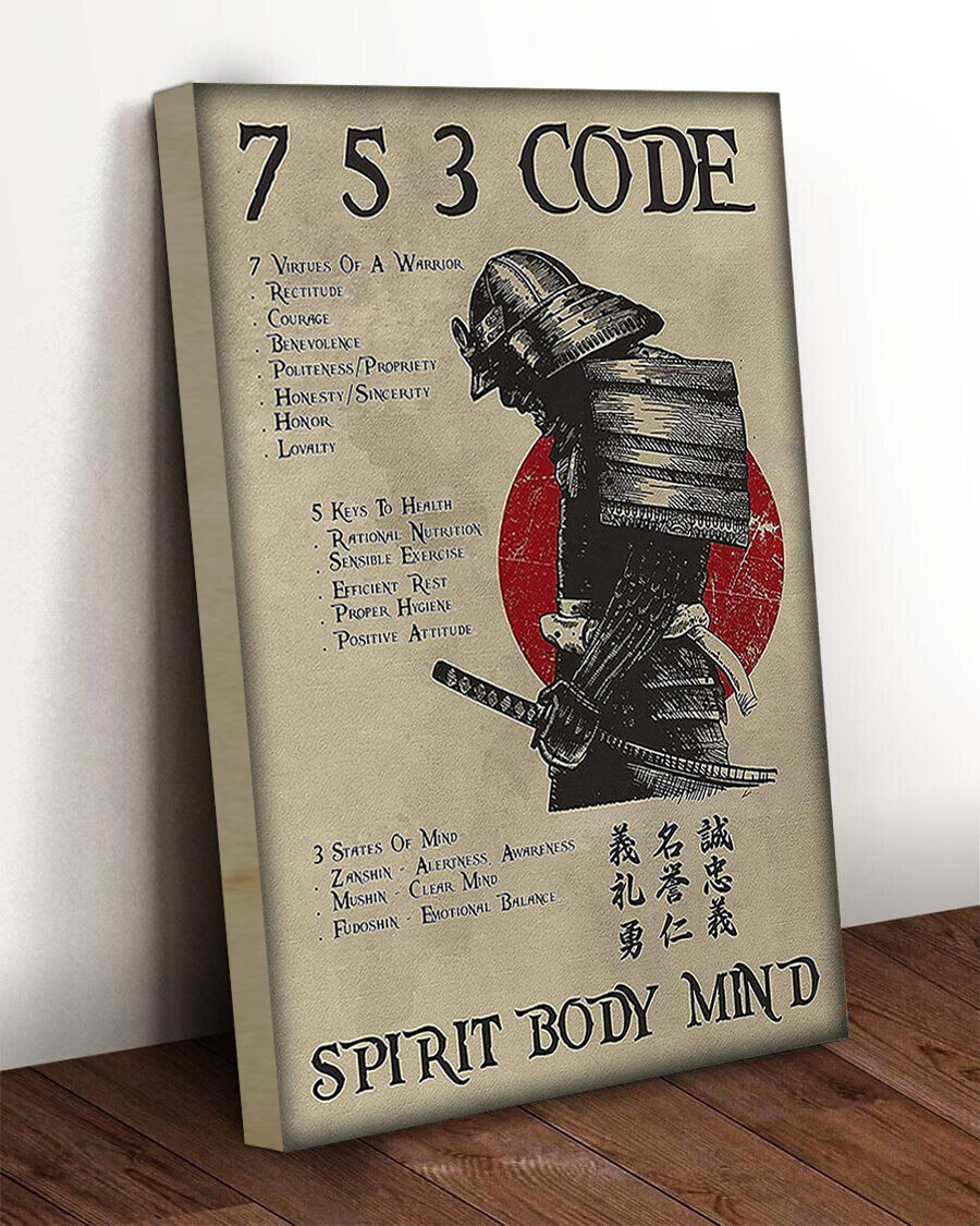 7 5 3 Code Samurai Warrior Spirit Body Mind Samurai Warrior