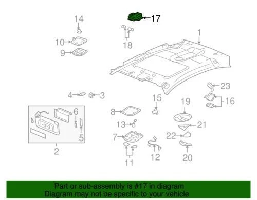 Lámpara domo interruptor genuino GM 2006-2008 Saturn Chevrolet Aura Malibu XR 22724312 Foto 2 de 2