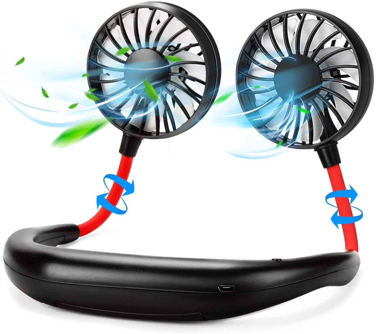 Portable Neck Fan Hand Free Personal Mini Fans USB neck hang fan, 360  Degree Fre | eBay