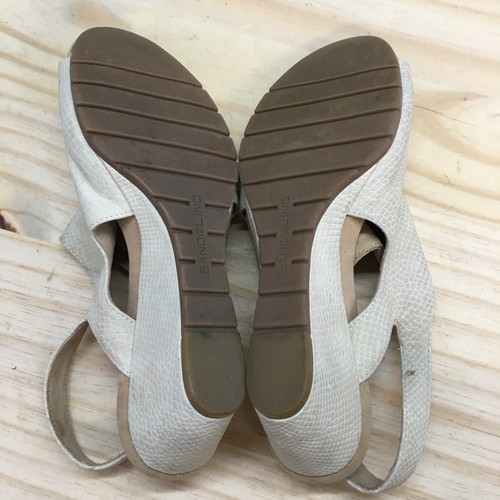 Bandolino Heels Womens 8.5 M Galatee Open Toe Wedge Slingback Beige Leather - Picture 11 of 19