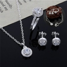 Women Necklace earring Jewelry Set Ring Fashion elegant Christmas gift Cute