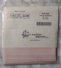 Wichelt Imports PREMIUM Cross Stitch Fabric AIDA 16 ct 18" X 25" Touch of Peach