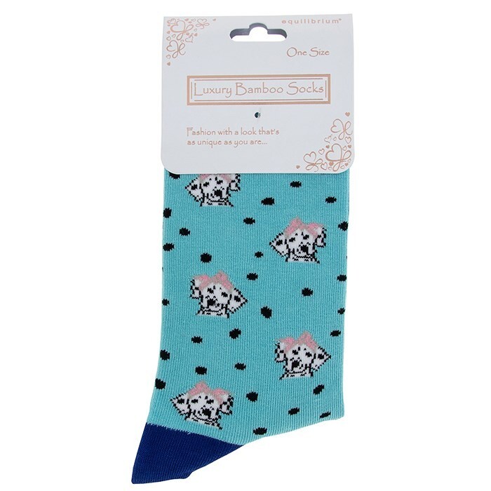 Dalmatians Blue Bamboo Ladies One Size Socks, Dogs, Animals, Pets, Gifts 324921