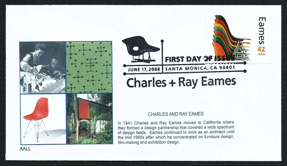 USA, SCOTT # 4333, SET OF 16 FDC COVERS AALL DESIGNERS CHARLES & RAY EAMES 2008 - Image 4 of 4