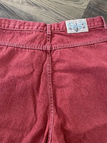 Vintage Bonjour International Red Denim Bermuda Shorts Mom Made In USA size 14 - Picture 6 of 9