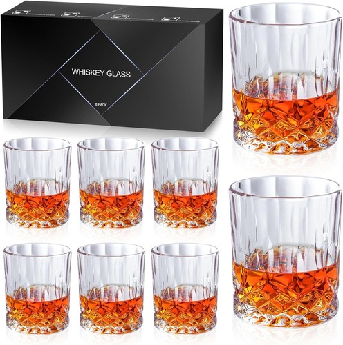 Double Old Fashioned Glasses Markham Scotch Whiskey Crystal Bourbon Set of 8 - Picture 10 of 16