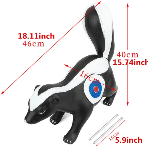 Objetivos de tiro con arco de animales mofeta 3D núcleos de dos lados tirador caza entrenamiento práctica - Imagen 5 de 17