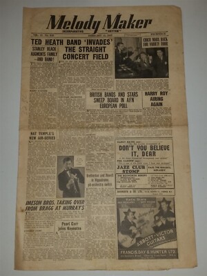 MELODY MAKER #810 12TH FEBRUARY 1949 TED HEATH CHICO MARX STANLEY BLACK 