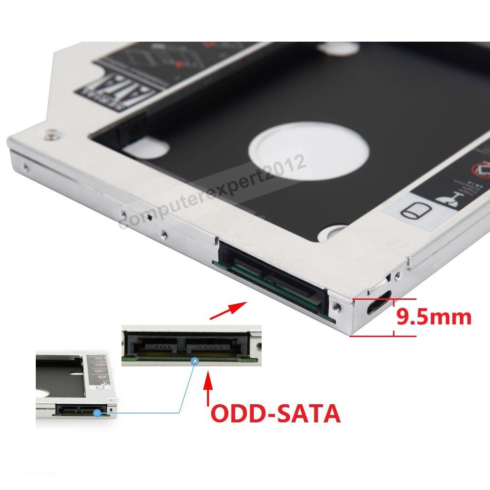 2nd Hard Drive SSD HDD Optical Caddy Tray for Dell PowerEdge R620
