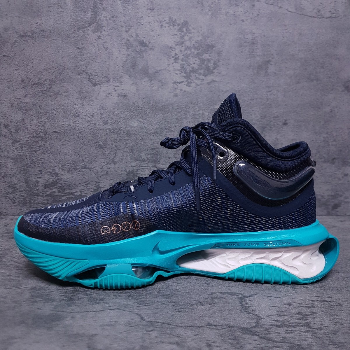 NIKE Air Zoom GT Jump 2 Fresh Basketball Shoes Mens Size 9‎ Obsidian Blue Nike Air Zoom GT Jump 2 React Obsidian Basketball Shoes Sz  main image 4