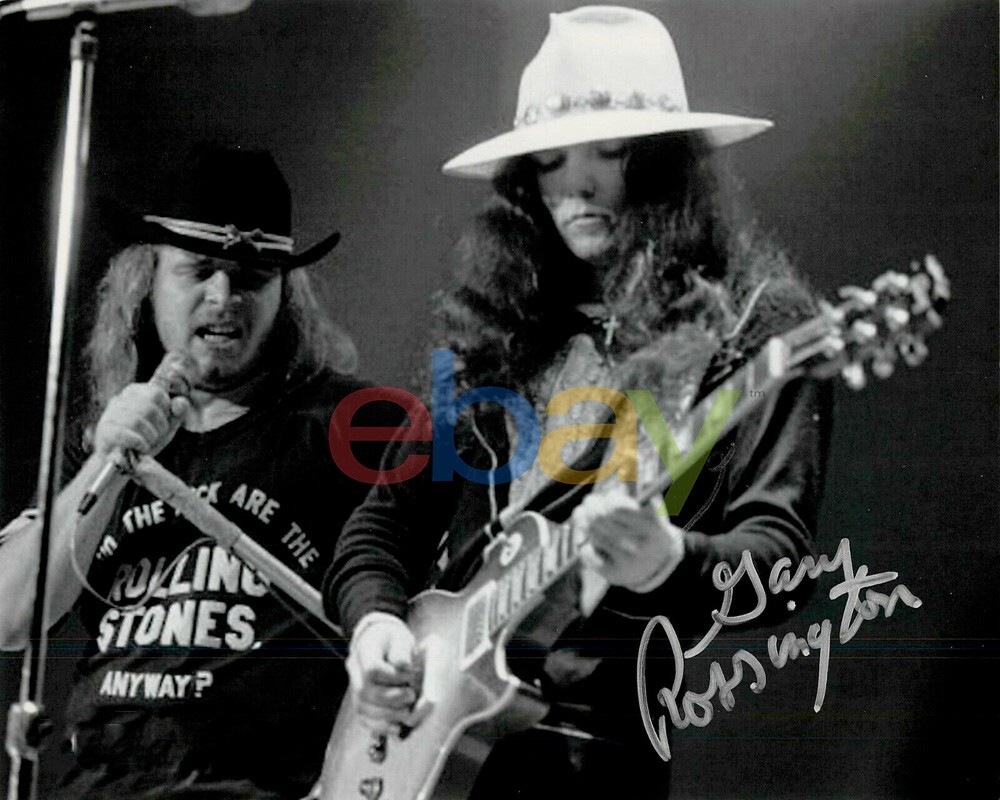GARY ROSSINGTON LYNYRD SKYNYRD SIGNED B&W 8X10 reprint | eBay