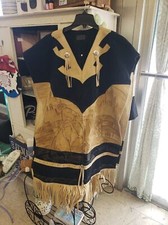 Hand Tooled Genuine Leather Poncho STUNNING