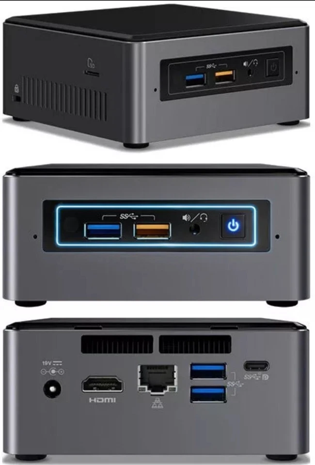 pc intel NUC7 i3 8gb,240ssd ,500,1tb,2tb - Immagine 2 di 4
