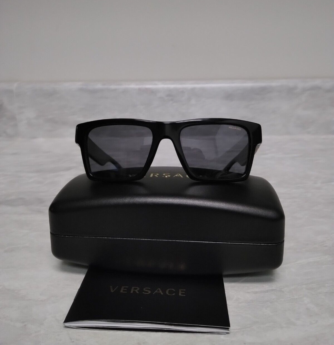 NEW Versace VE4445 GB1/87 Sunglasses 54mm Rectangle Frame  display picture 2
