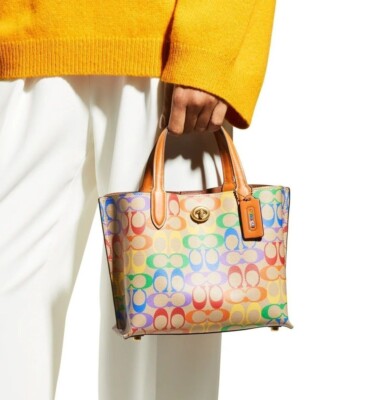 コーチバッグ CA102 レインボー トートバッグ ショルダーバッグハンドバッグ COACH コーチ バッグ ショルダーバッグ 1011 2way アウトレット