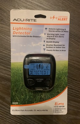ACURITE LIGHTNING DETECTOR WITH ESTIMATED STRIKE DISTANCE ...
